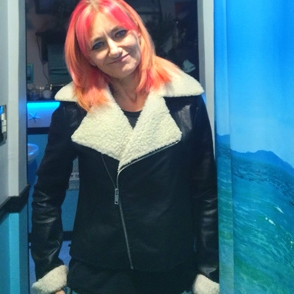 Faux leather/wool jacket - Picture 2 of 16